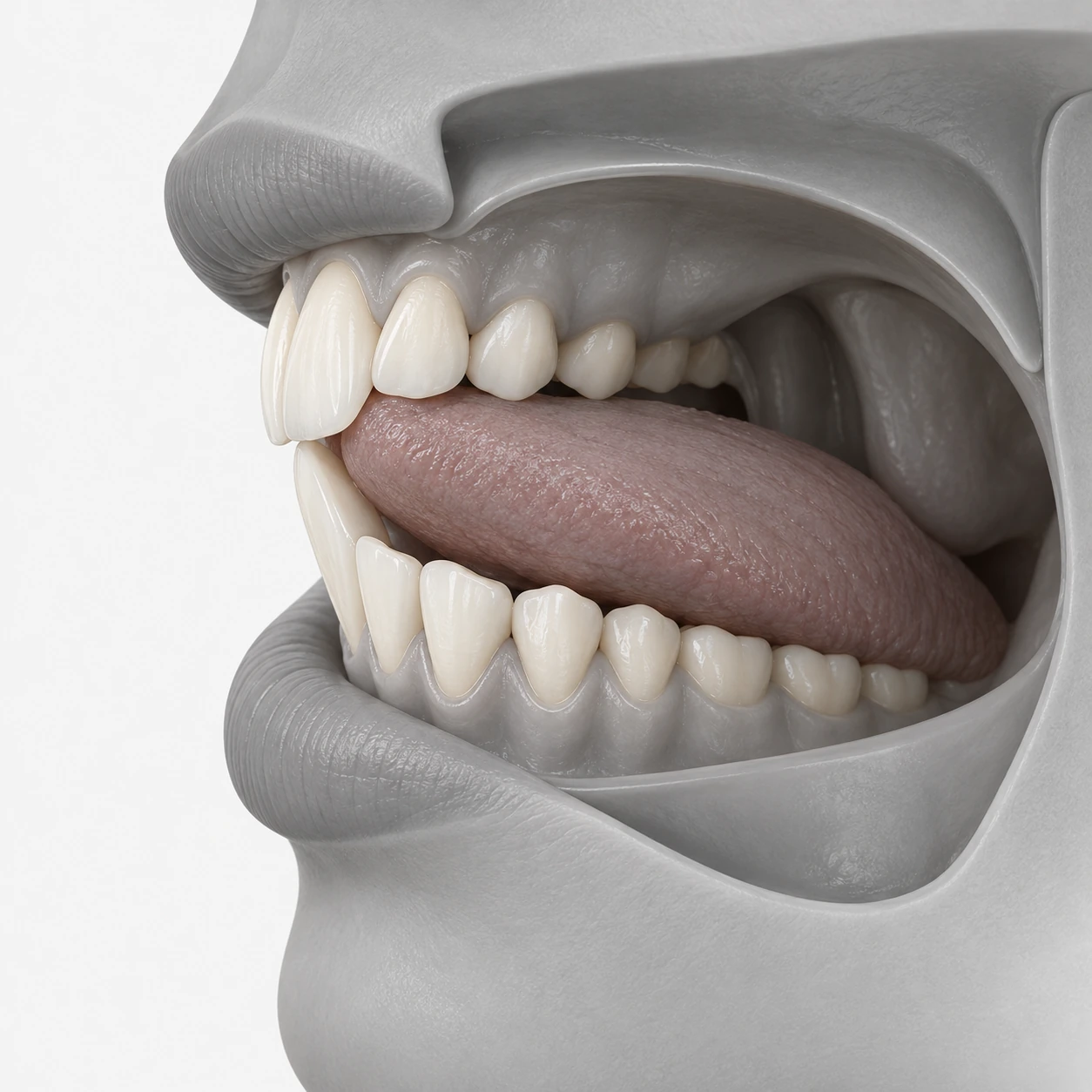 발음과 입술의 움직임 — 설명용 3D 일러스트