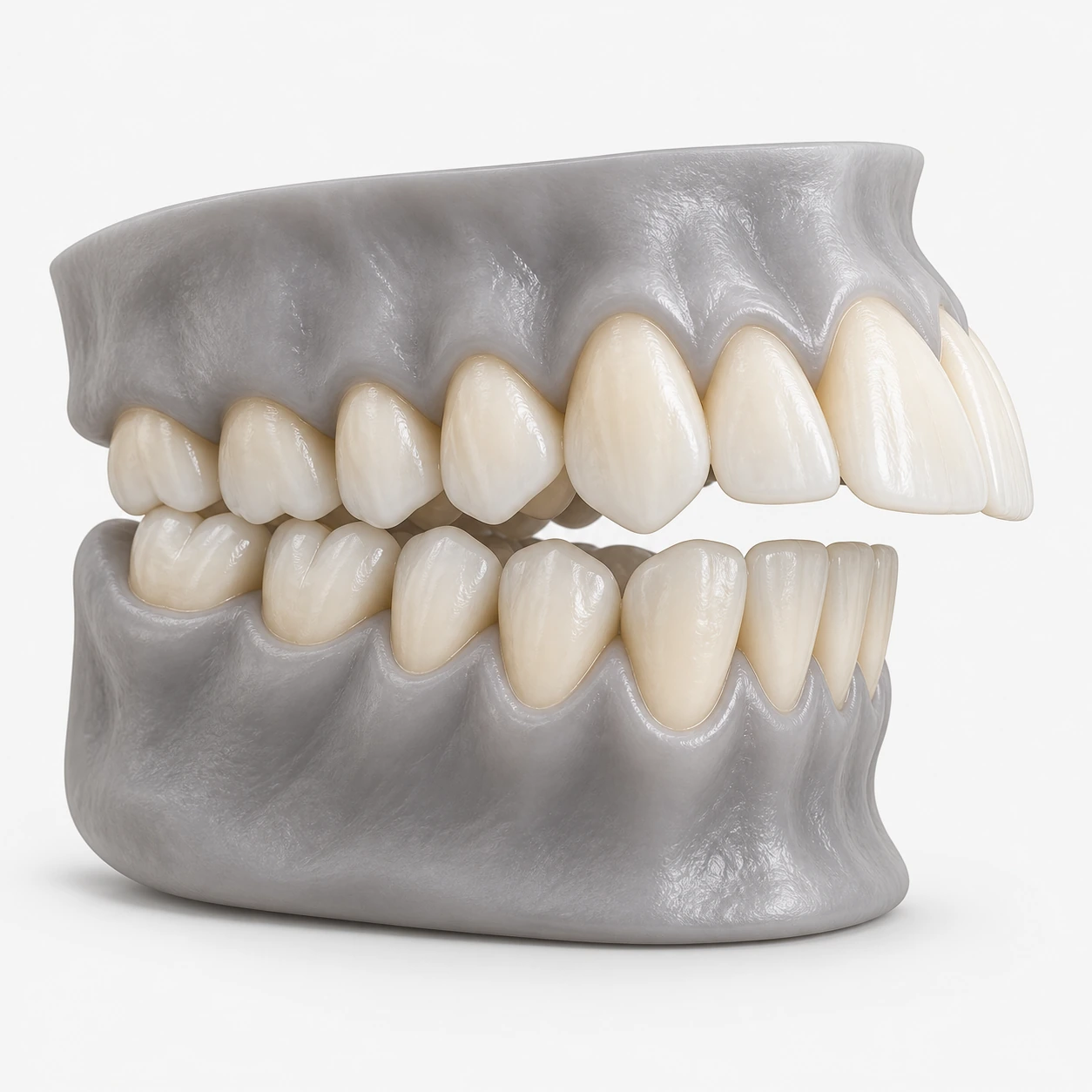 앞니 돌출이 고민인 경우 — 설명용 3D 일러스트
